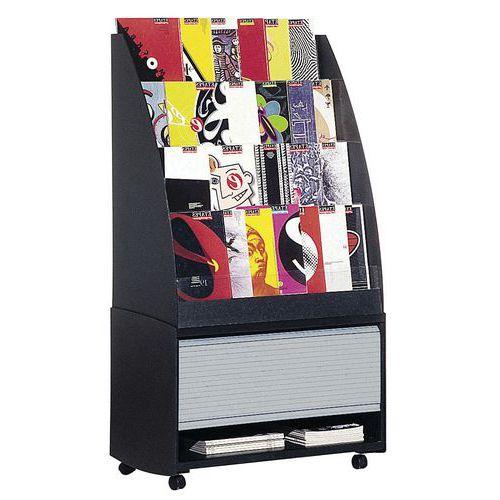 Illustration de : Le présentoir avec coffre Paperflow