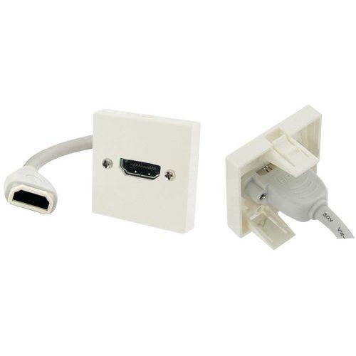 Illustration de : Plastron HDMI pour encastrement de prise Erard D3C
