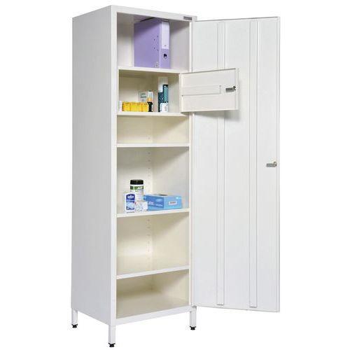 Illustration de : Armoire à pharmacie 1 porte et 1 coffre à toxique