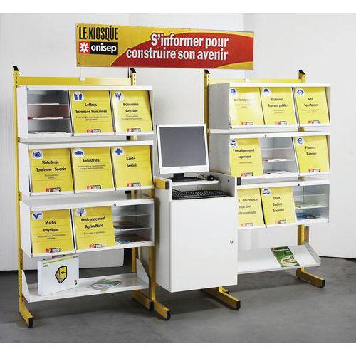 Illustration de : Meuble présentoir ONISEP Zédia tablettes droites