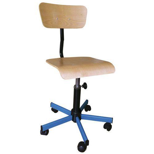 Illustration de : Chaise assise bois réglable manuellement