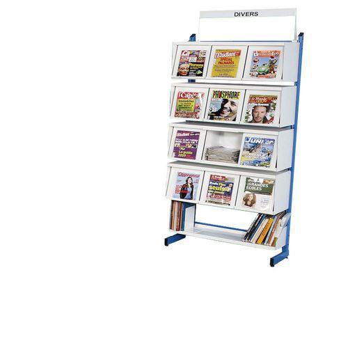 Illustration de : Présentoir à périodiques 12 cases Zédia