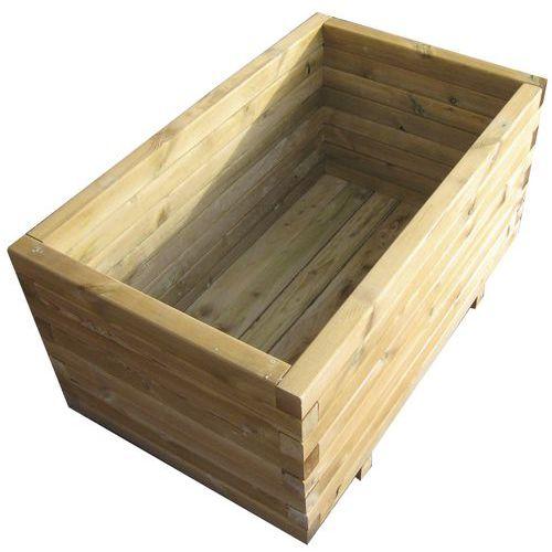 Illustration de : Jardinière bois Ouna rectangulaire L/l/H 120x60x50 cm