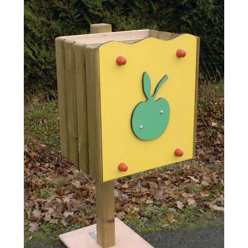 Illustration de : Poubelle murale spéciale école