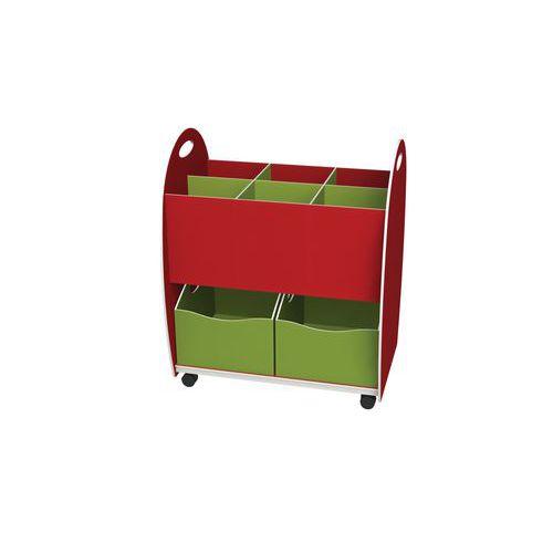 Illustration de : Meuble 6 bacs 2 tiroirs Emma hauteur 75 cm - Paperflow