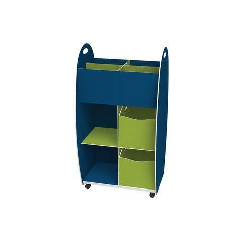 Illustration de : Meuble 4 bacs 2 tiroirs 2 niches Emma hauteur 114 cm - Paperflow