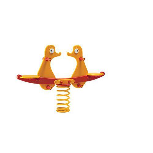 Illustration de : Jeu sur ressort Canard