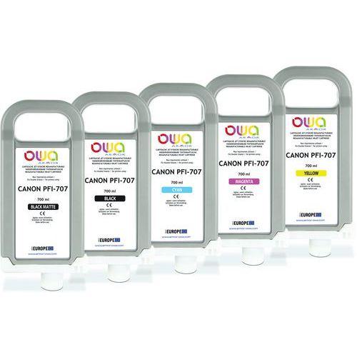 Illustration de : Cartouche d'encre large format remanufacturée Canon PFI707 - OWA