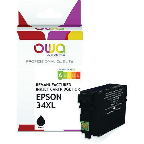 Illustration de : Cartouche d'encre remanufacturée Epson 34 STD-XL - OWA