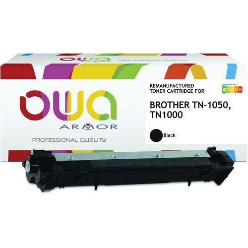 Illustration de : Toner remanufacturé Brother TN1050 - Noir - OWA