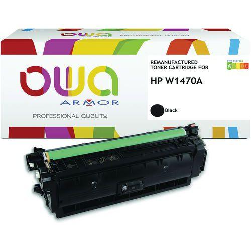 Illustration de : Toner remanufacturé HP W1470A - Noir - OWA