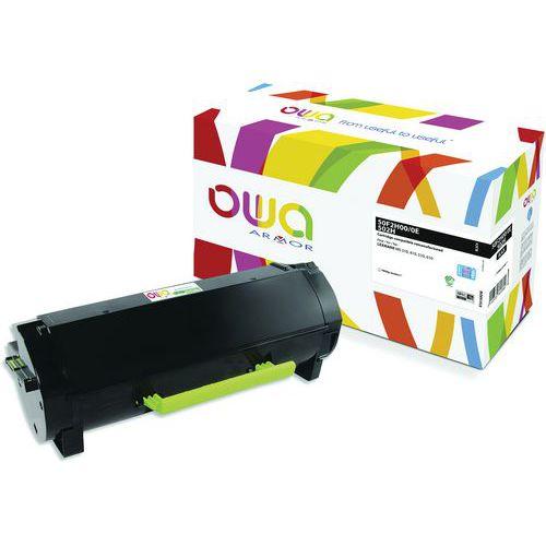 Illustration de : Toner remanufacturé Lexmark 50F2H00 - Noir - OWA
