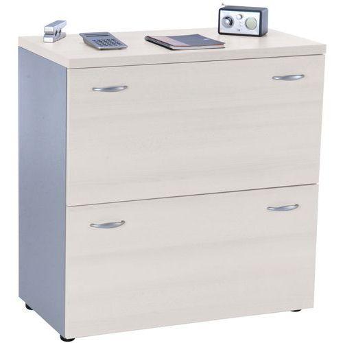 Illustration de : Armoire basse Tétris 2 tiroirs Quadrifoglio