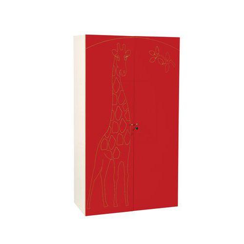 Illustration de : Armoire 2 portes Zébulon décor girafe