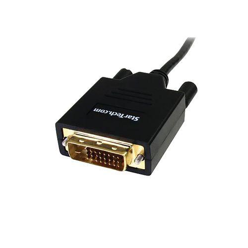 Illustration de : Câble Adaptateur Mini DisplayPort vers DVI de 1.8m-Convertisseur Mini DP