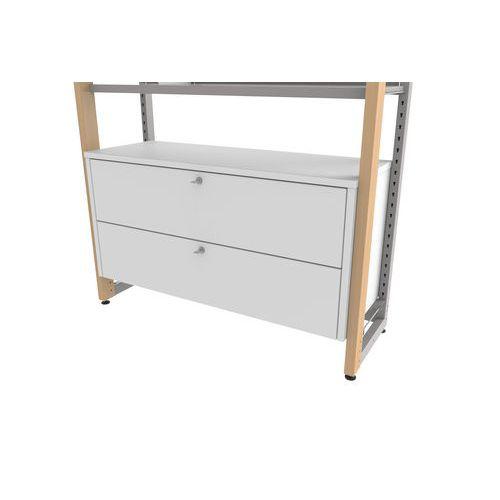 Illustration de : Caisson multimédia à tiroirs pour rayonnage Ellipse - Manutan Expert