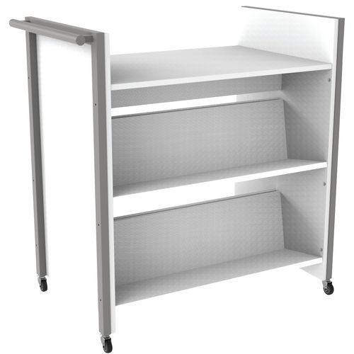 Illustration de : Chariot à livres Ellipse structure métal - Manutan Expert