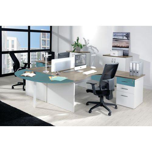 Illustration de : Caisson hauteur bureau Linéo Chêne Gris Simmob
