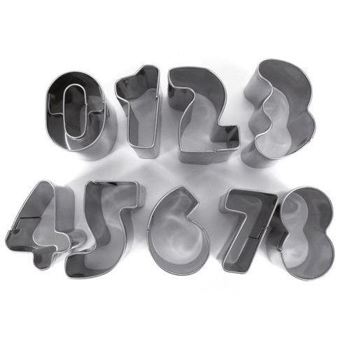 Illustration de : Lot 9 emporte pièces chiffres 3 cm