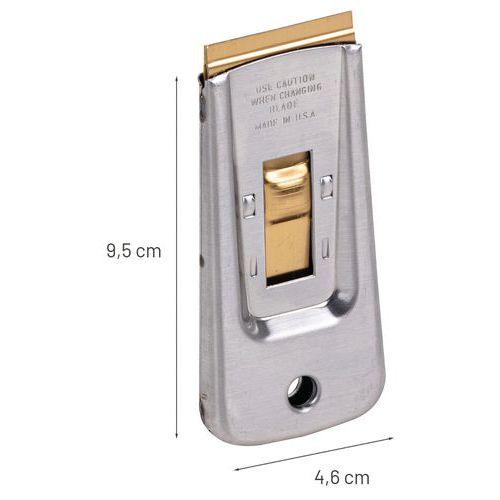 Illustration de : Grattoir de poche pour vitre - 4,5 cm - Manutan Expert