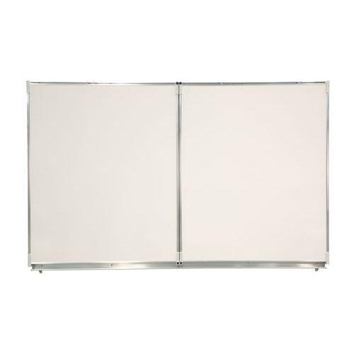 Illustration de : Tableau triptyque emaille blanc 100 x 400 cm ouvert - Vanerum