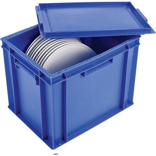 Illustration de : Bac plein avec couvercle - Longueur 400 mm - 27 L - Gilac