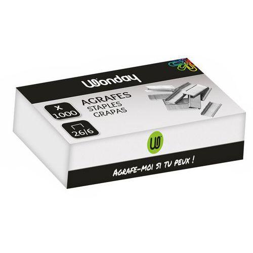 Illustration de : Boite de 1000 agrafes 26/6 - Wonday