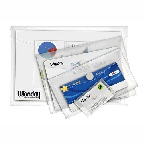 Illustration de : Pochette velcro 17,9 x 24,7 cm - Wonday