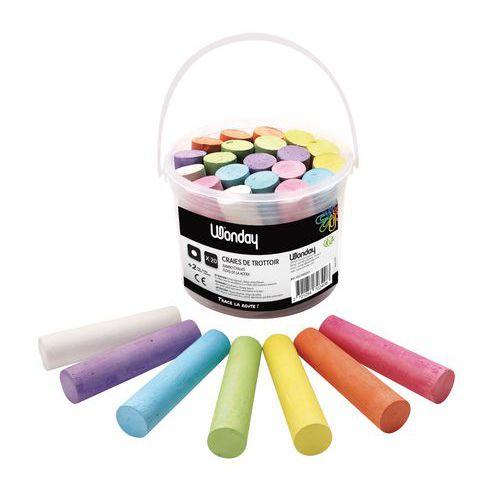 Illustration de : Craies de trottoir couleurs assorties - Wonday