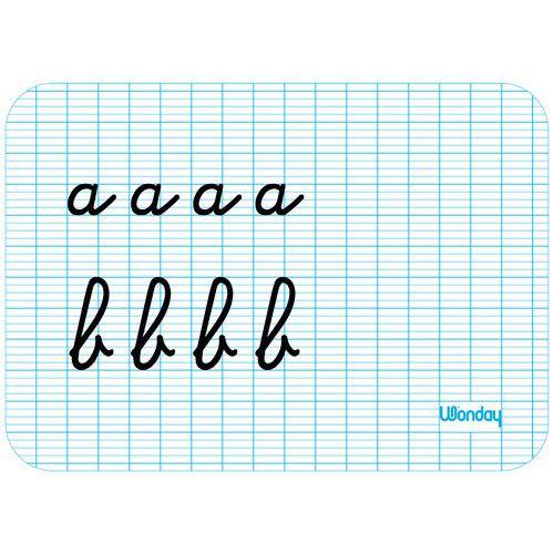 Illustration de : Ardoise blanche carton 17 x 25 cm - Wonday