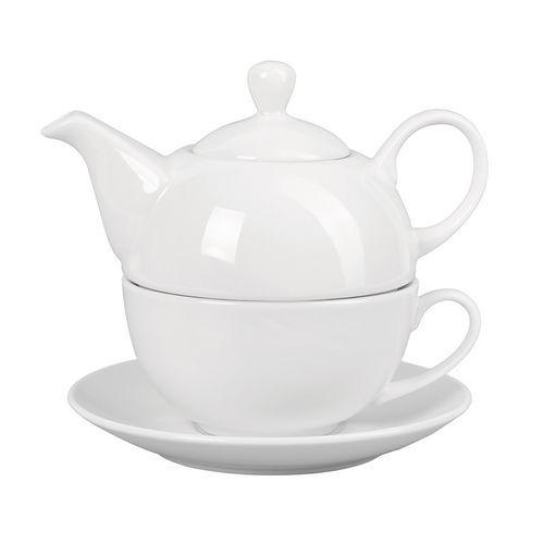 Illustration de : Duo tasse théière en porcelaine