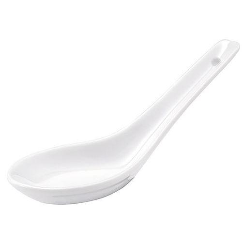 Illustration de : Cuillère chinoise en porcelaine blanc-Revol