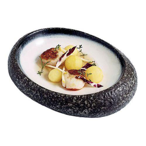Illustration de : Assiette creuse en grès-Galet