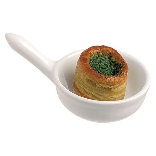 Illustration de : Mini Poêlon en porcelaine 6cl blanc-EO