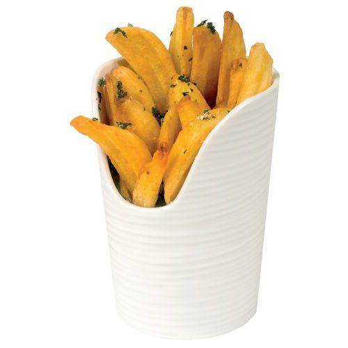 Illustration de : Cornet à frites en porcelaine-Plisse'O