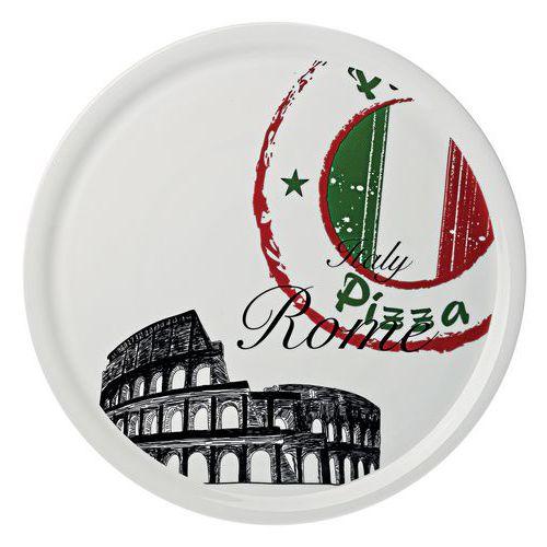 Illustration de : Assiette à pizza en porcelaine-Rome