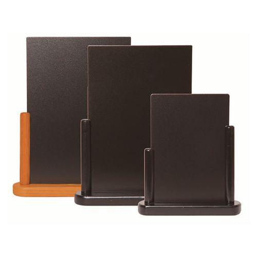 Illustration de : Ardoise de table en bois base teck-Elegante