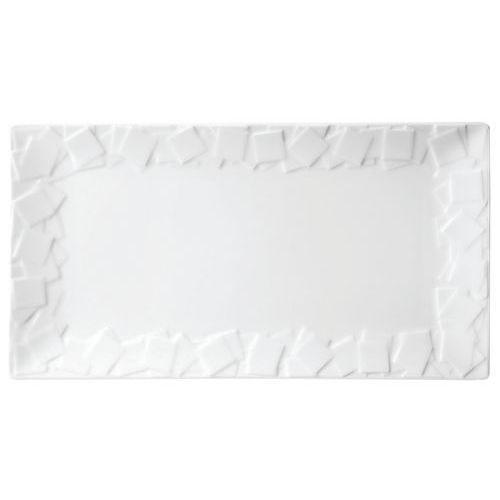 Illustration de : Assiette rectangulaire plate en porcelaine-Mozaïk