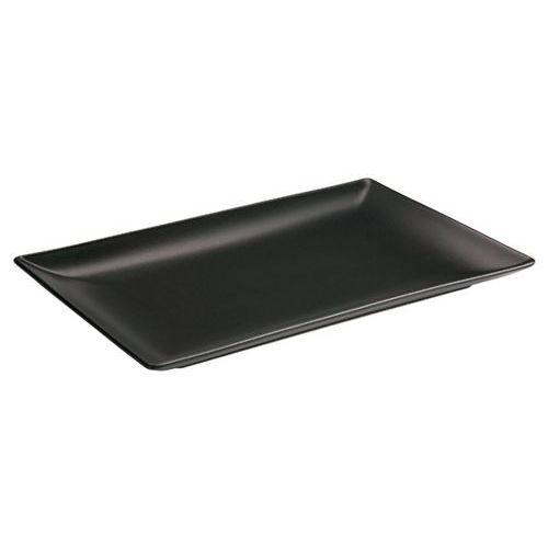 Illustration de : Assiette rectangulaire en grès-Kuro