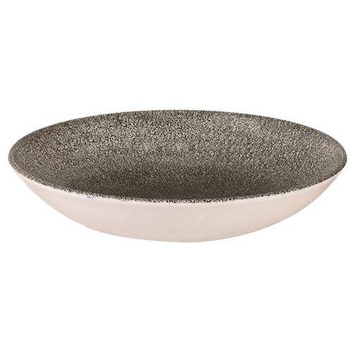 Illustration de : Assiette creuse en porcelaine topaz-Raku