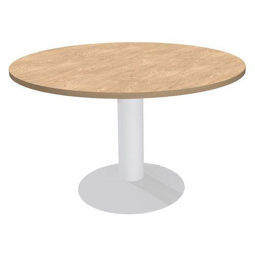 Illustration de : Table réunion ronde Lounge Ø 120 cm pied central Simmob