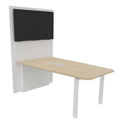 Illustration de : Station Visio Hub table hauteur standard Buronomic