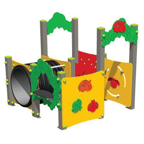 Illustration de : Labyrinthe 4 modules jardin coccinelles alu