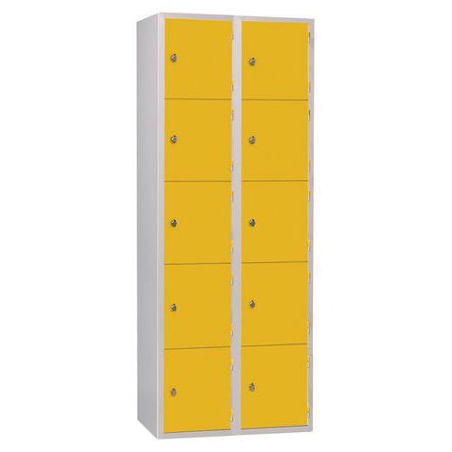 Illustration de : Armoire non visitable Gamma 2 colonnes sans pieds - Manutan Expert