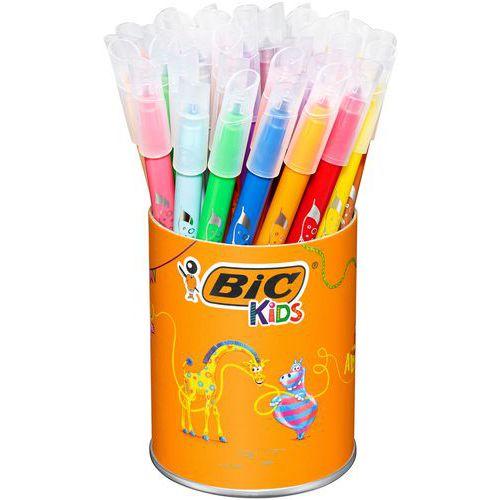 Illustration de : Pot de 36 feutres pointe moyenne - Bic