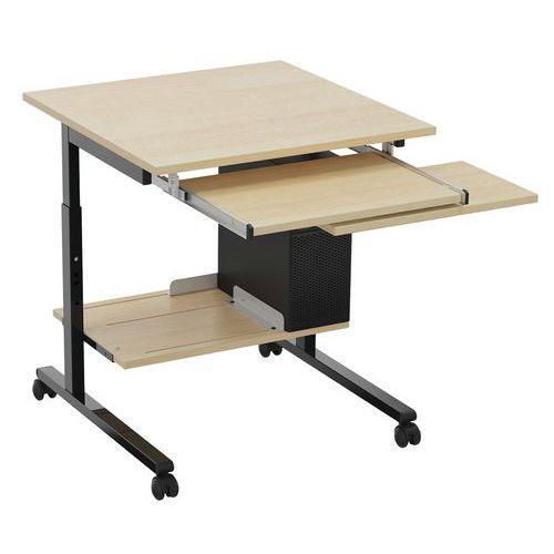 Illustration de : Poste informatique Buss réglable T4 à T7 - Mobidecor