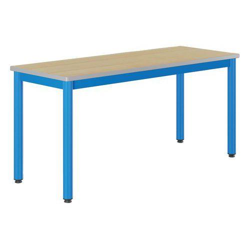 Illustration de : Table Carélie 130 x 50 cm fixe stratifié hêtre chants polyuréthane