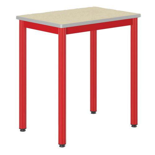 Illustration de : Table Carélie 70 x 50 cm fixe strat coq oeuf chants polyuréthane