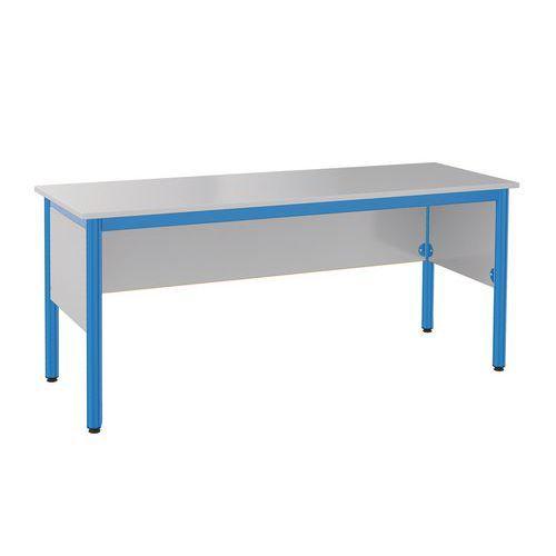 Illustration de : Chaire prof Nova 160 x 64 cm stratifié gris dauphin Mobidecor