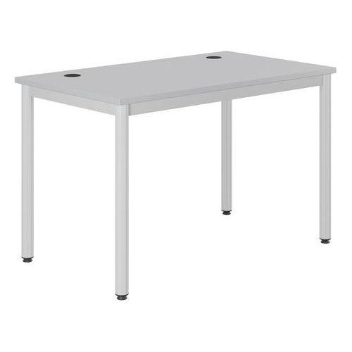 Illustration de : Table Info prof 70 cm T6 passe câble méla. chants polypro - Mobidecor